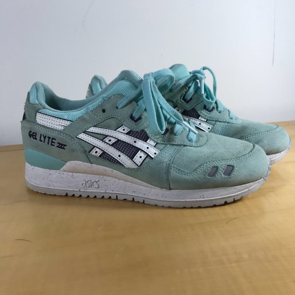 Asics Gel Lyte 3 Women's 7.5 "Snowflake" Teal - Picture 4 of 6
